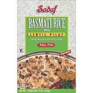 Sadaf Basmati Rice Lentil Pilaf Adas Polo Vegeterian 12 fl.oz - Shiraz Kitchen