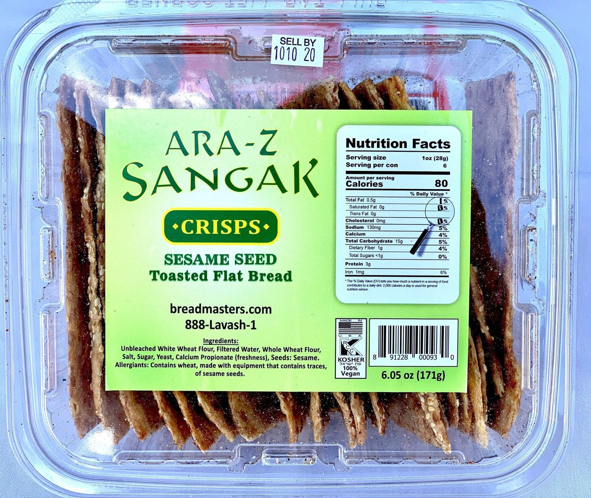 Sangak Crackers Crisps Toasted Flat Bread - Shiraz Kitchen